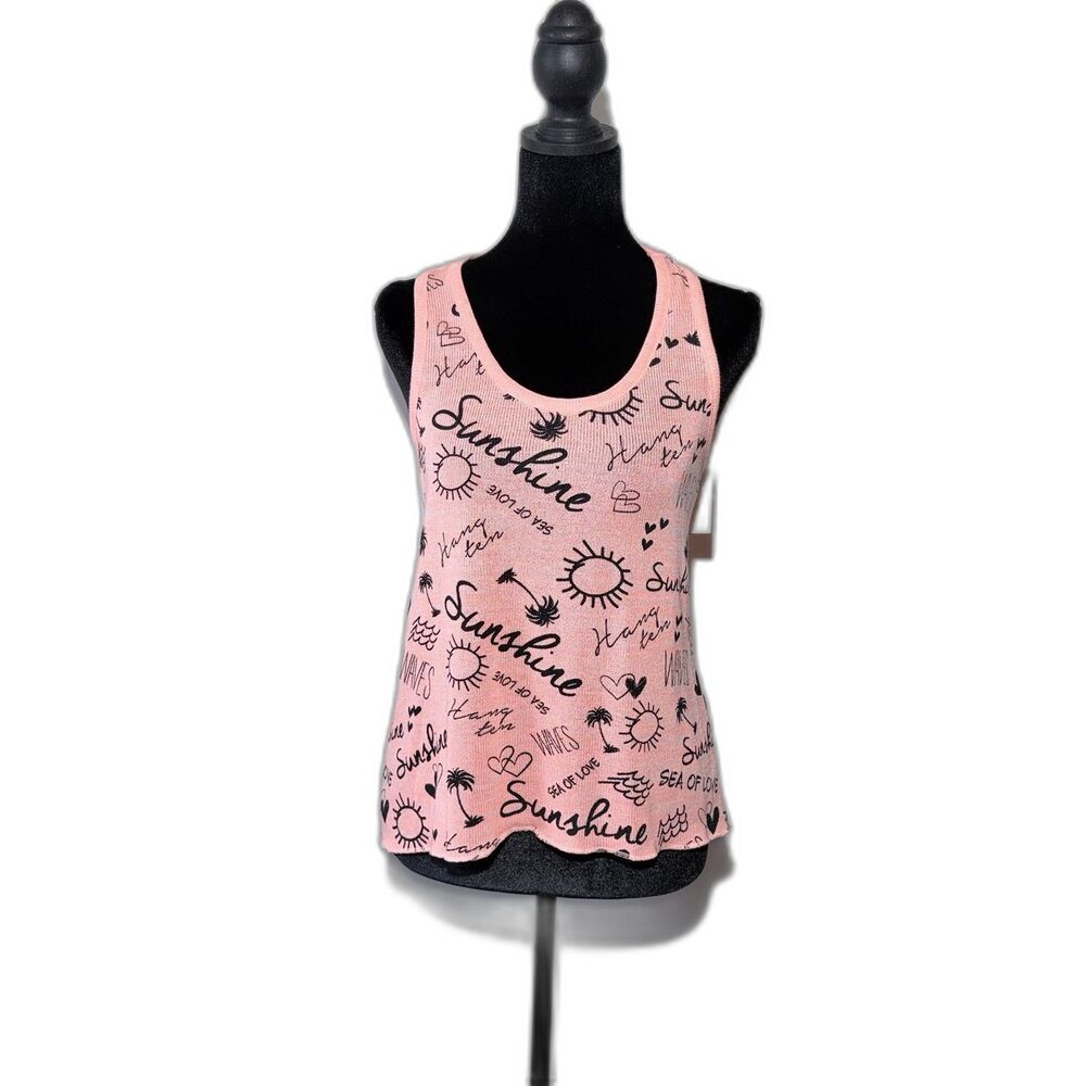Jerry Leigh Apparel Juniors Size 3-5 Peach Tank Top Knit Racerback NWT